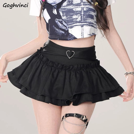 High Waist Ruffle Skirt